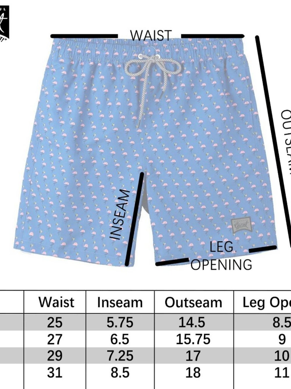 Boys' Blue Flip-flops Print Swim Trunks with Mesh Liner - Picture 7 of 7